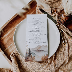 Boho Outdoor Mountain Wedding Menu