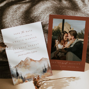 Boho Outdoor Wedding Save The Date Invitation