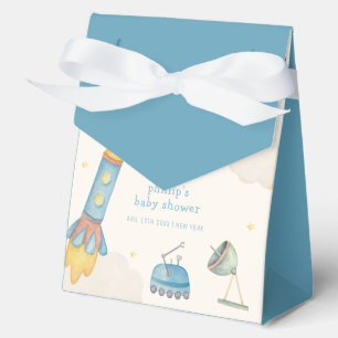 Boho Outer Space Rocket Boy Baby Shower Favour Box