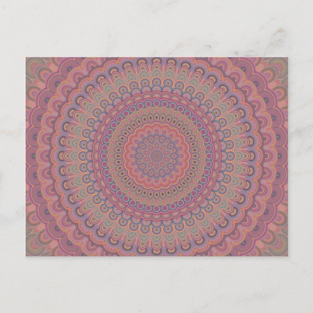 Boho oval mandala postcard (Front)