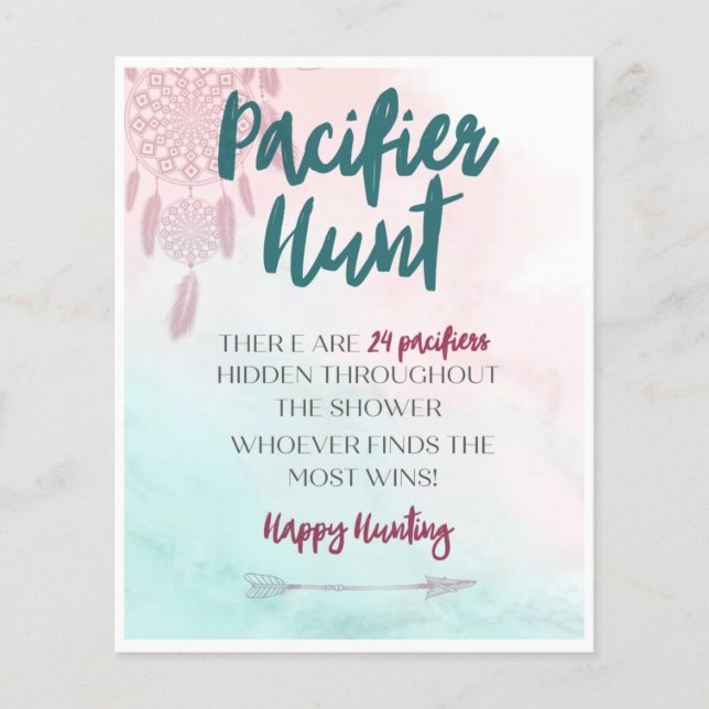 Boho Pacifier Hunt Activity (Front)