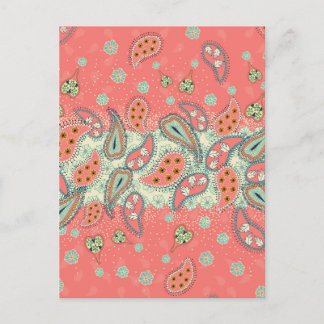 Boho Paisley Border Postcard