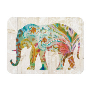 Boho Paisley Elephant II Magnet