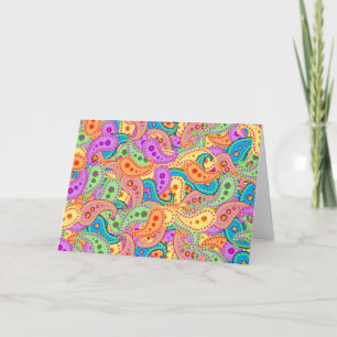 Boho Paisley Holiday Card