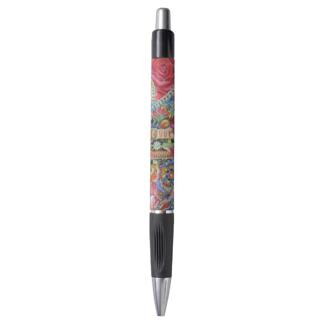 Boho Paisley Love Ballpoint Pen (Front Vertical)