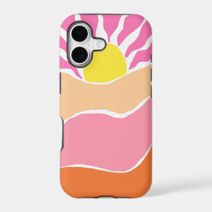 Boho pale pink and orange sunset