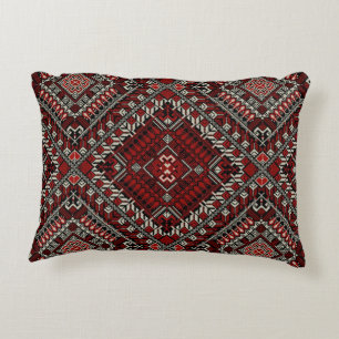 Boho Palestinian Pillow- Bohemian Tatreez Decorative Cushion