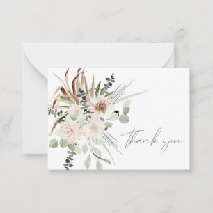 Boho Palm Leaf Eucalyptus & Beige Floral Card