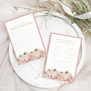 Boho Pampas Girl Pumpkin Baby Prediction Game