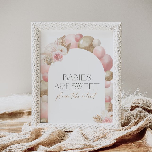 Boho Pampas Grass Arch Baby Shower Treat Sign (Creator Uploaded)