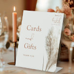 Boho Pampas Grass Bridal Shower Cards and Gifts Pedestal Sign<br><div class="desc">Boho Pampas Grass Bridal Shower Cards and Gifts Pedestal Sign. Guide your guests with style using this Boho Pampas Grass Bridal Shower Cards and Gifts Pedestal Sign. Perfect for your bohemian-themed celebration, this sign features a soft and neutral earthy colour tone and a delicate illustration of fluffy pampas grass, adding...</div>