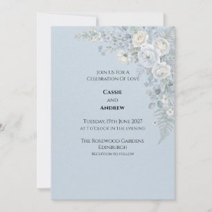 Boho Pampas Grass Dried Floral Wedding Invitation