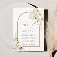 Boho Pampas Grass Orchid Floral Wedding