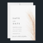 Boho pampas grass save the date minimalist  invitation<br><div class="desc">minimalist pampas grass save the date wedding Invitation</div>