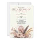 Boho Pampas Grass Terracotta Photo Wedding