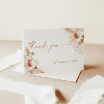 Boho Pampas Grass Thank You Card<br><div class="desc">These Thank You Cards features a minimalist design with an earthy, desert colour scheme- perfect for an event saturated in neutral tones and a beautiful way to send your guests a special thanks. Easily edit most wording to match your event! Text and arch colours are fully editable —> click the...</div>