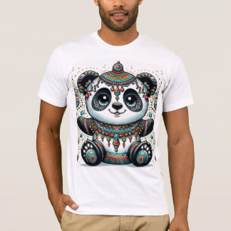 "Boho Panda Majesty – Intricate Tribal Art" T-Shirt