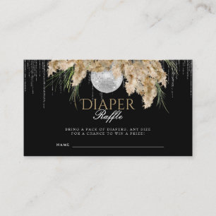 Boho Papmas Grass Disco Diaper Raffle Baby Shower Enclosure Card