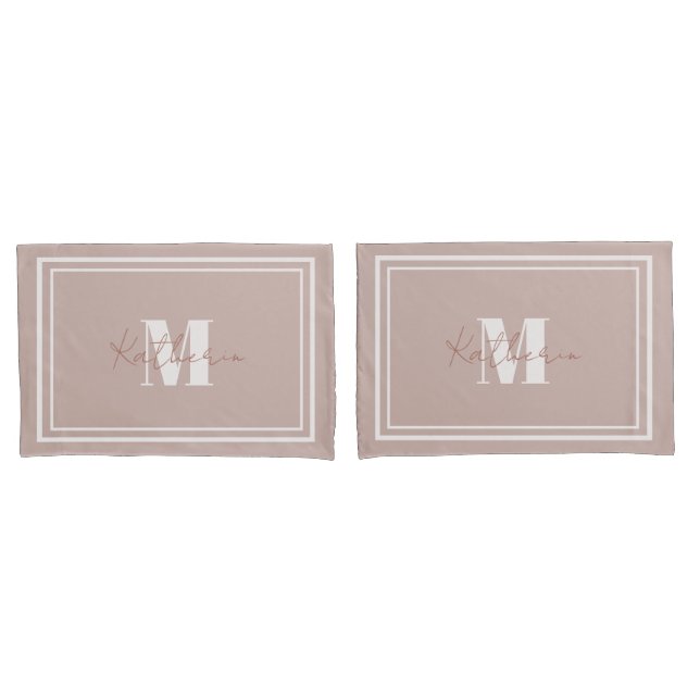 Boho Pastel Beige Colour CDB3AC Pillowcase (Front-Set)