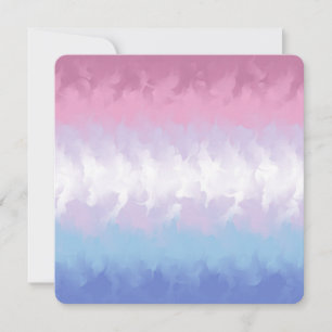 Boho Pastel Fluffy Abstract Bigender Pride Flag