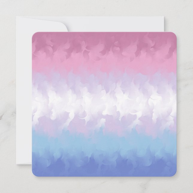 Boho Pastel Fluffy Abstract Bigender Pride Flag (Front)