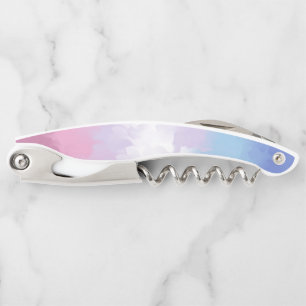 Boho Pastel Fluffy Abstract Bigender Pride Flag Corkscrew