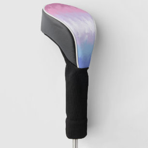 Boho Pastel Fluffy Abstract Bigender Pride Flag Golf Head Cover