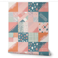 Boho Pastel Patchwork Seamless Pattern