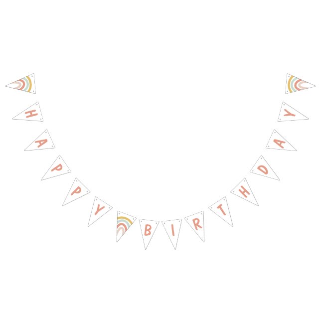 Boho Pastel Rainbow Personalised Bunting (All)