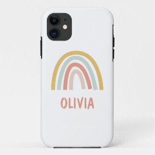 Boho Pastel Rainbow Personalised iPhone 11 Case