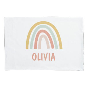 Boho Pastel Rainbow Personalised Pillowcase