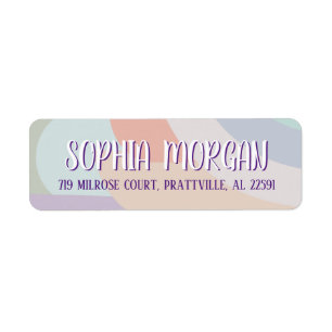 Boho Pastel Rainbow Return Address Label