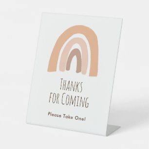 Boho Pastel Rainbow Thanks For Coming Treats Sign