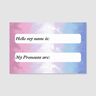 Boho Pastel Soft Customisable Bigender Pride Flag Name Tag