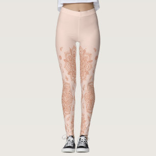 Boho Pastel Terracotta Mandala Leggings