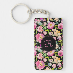 Boho Pastel Watercolor Key Ring