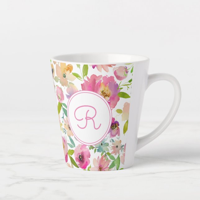 Boho Pastel Watercolor Latte Mug (Right)