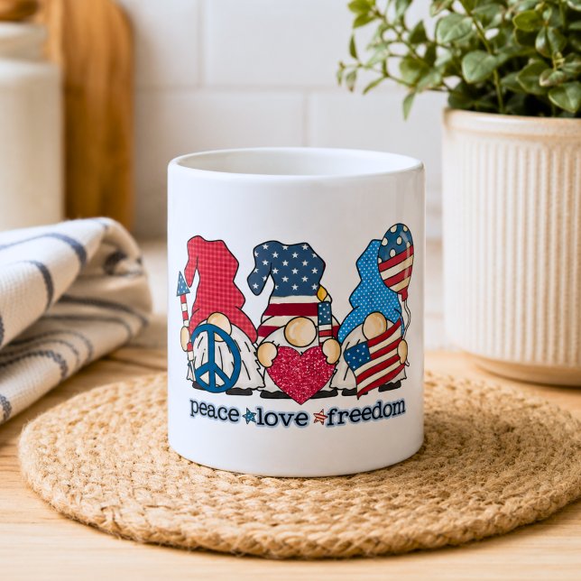 Boho Patriotic Gnomes Coffee Mug (Creator Uploaded)