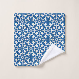 Boho Pattern in Blue – Elegant & Bold Wash Cloth