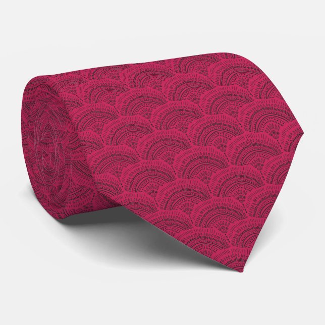 boho pattern neck tie (Rolled)