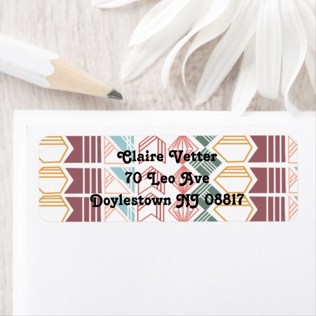 Boho Pattern Return Address Label (Insitu)