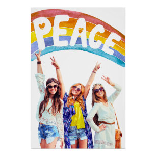 Boho Peace Rainbow Poster