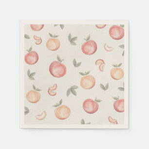 boho peach birthday or baby shower napkin