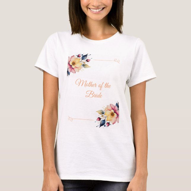 Boho Peachy Floral T-Shirt (Front)