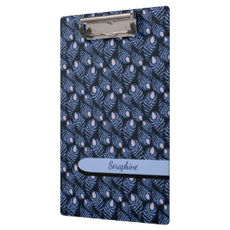 Boho Peacock Feather Clipboard