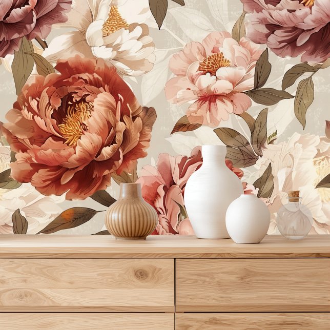 Boho Peony Floral  Wallpaper (Creator Uploaded)