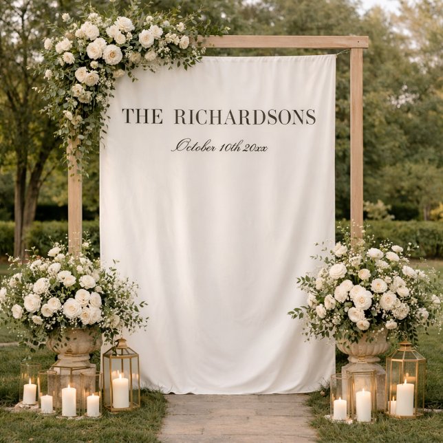 Boho Personalised Fabric Wedding Welcome Sign Tapestry (Creator Uploaded)