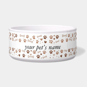 Boho Personalised Pet Bowl Custom Dog or Cat Food