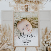 Boho Photo Baptism Welcome Sign