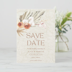 Boho Photo Fall Wedding Save The Date